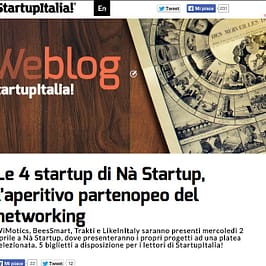 StartupItalia : Le 4 startup di Nà Startup, l’aperitivo partenopeo del networking